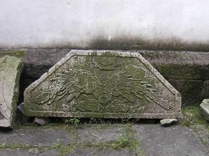 Stone carvings exhibited in the west hall way-3