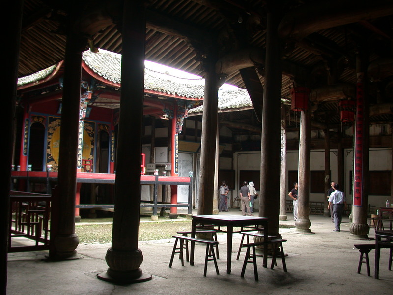 Looking southwest from the main hall