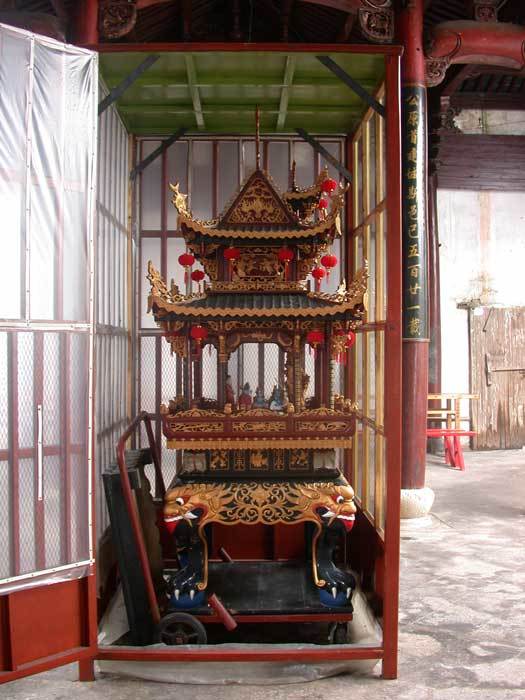 Model of the city god temple for parade Model of the city god temple for parade