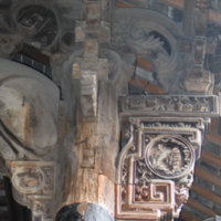 Bracket at top of column, right side (northeast side)