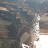 Back of the main hall.carved bracket