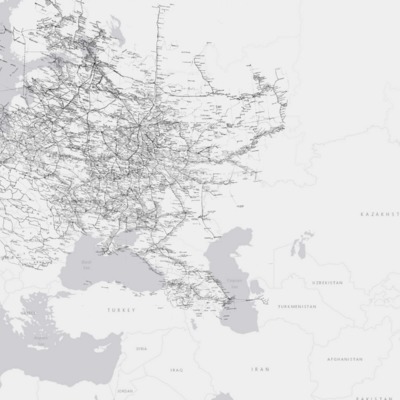 Karta Rossiiskoi Imperii  (1910) Railroad networks