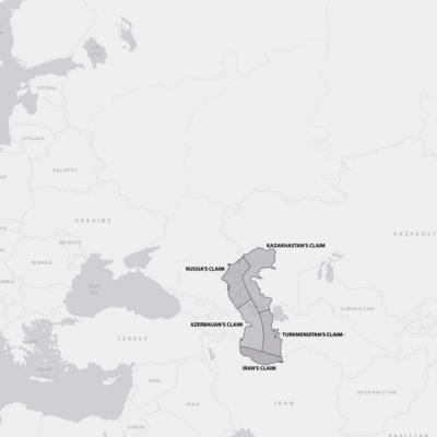 Five nations around the Caspian Sea