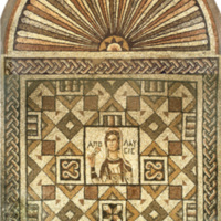 Floor Mosaic with Bust of Apolausis (“Enjoyment”)