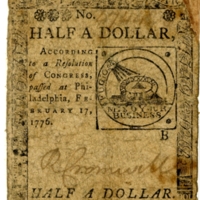 US Congress, Half a Dollar-Note, 1776
