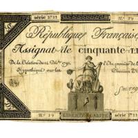 French Assignat, issued in 1792