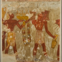Facsimile of "Cretans Bringing Gifts of Metal and Jewelry" (Facsimile by Nina de Garis Davies; Original by Dynasty 18 of New Kingdom, ca. 1504-1425 BCE, paper, tempera paint, and ink, Tomb of Rekhmire in Upper Egypt, The Metropolitan Museum of Art 31.6.45)
