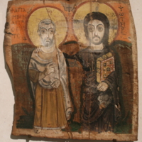 Icon of Christ and Abbot Mena