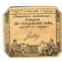 French Assignat issued on May 23,  1793