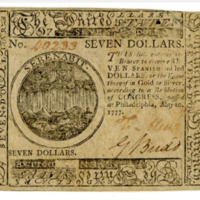 US Congress, Seven Dollar-Note, 1777