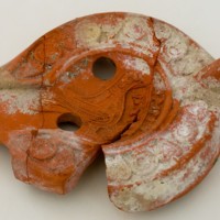 Fragment of Lamp: Dove carrying a Branch