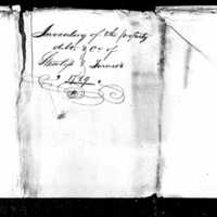 The Cover Page and Inventory of J.W. Stanly's Last Will and Testament