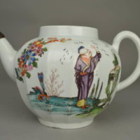 Teapot, creator unknown, Bristol China Manufactory ca. 1770-1781.