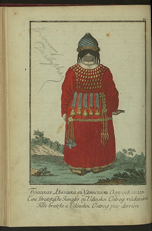 Mongol'skie narody- Bratskaia devushka v Udinskom Ostroge szadi.jpeg