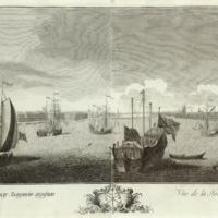 View up the Neva eastward between the shipyards and the 13th line of Vasilievsky Island