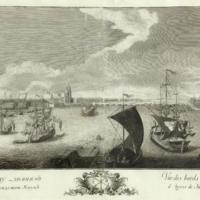 View of the banks of the Neva downriver between the Winter Palace and the buildings of the Academy of Sciences