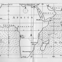 An untitled, copperplate world map (First meteorological map)