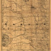 Official railroad map of Dakota issued by the railroad commissioners, November 1st, 1886.