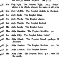 Collection of Muslim Shrines on the PEF Map which are listed under the term "Neby"