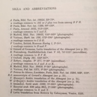 De Motibus Celorum Sigla and Abbreviations