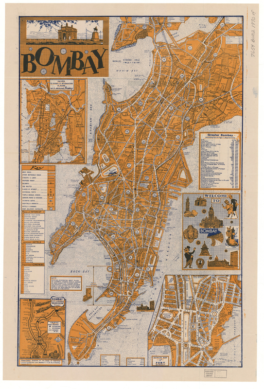 Bombay For Tourists · 1970 Road Map of Bombay · The Urban Imagination