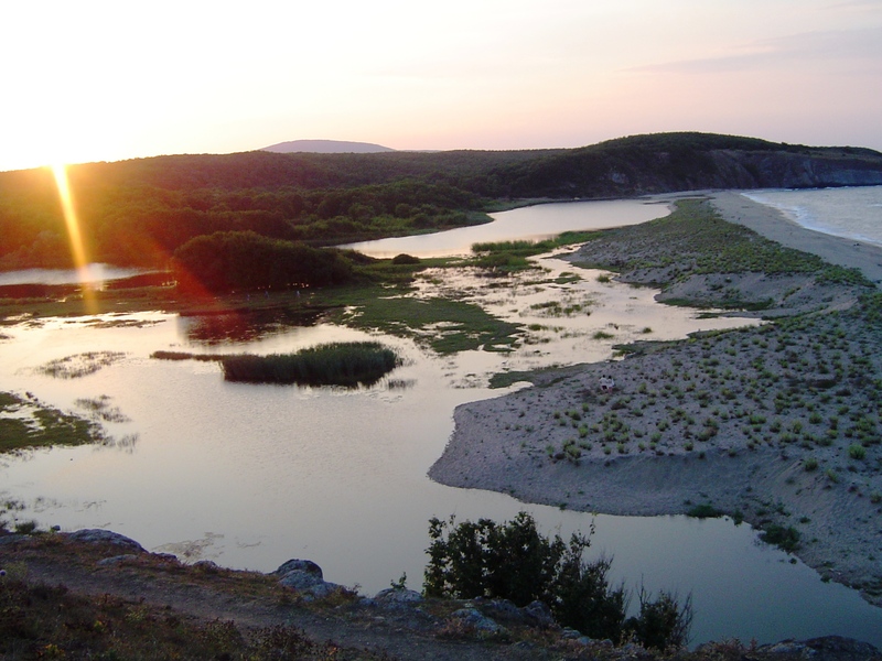 Todorova_Black sea and Veleka River at sunset.jpg