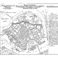 Plan of the capital city Saint Petersburg, Petersburg side (between the Large and Small Neva rivers)