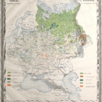 Map of European Russia: Distribution of Forests