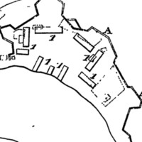 "A. Earthern fortification around the treasury's Olonets wharves" (Ladeynoe Pole)