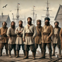 Six strong, ordinary Russian men