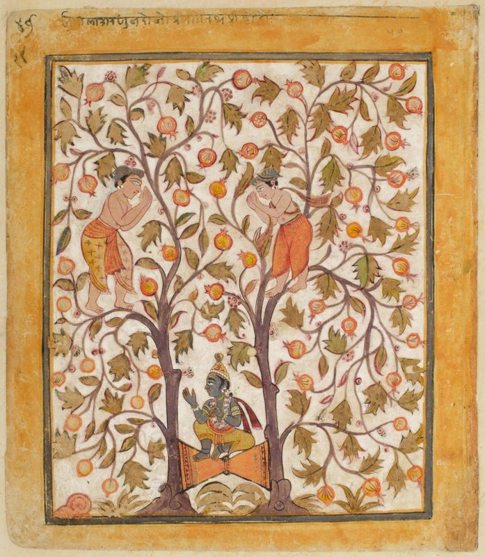 Krishna splits the double Arjuna tree.jpg