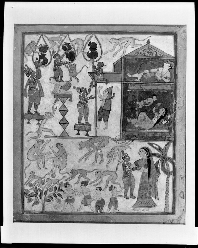 Young Krishna and his friends steal butter.jpg