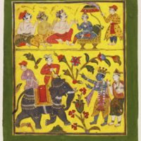 Krishna encounters the elephant Kuvalayapida.jpg