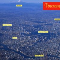 Panorama of Tokyo; Mt.Fuji; Tokyo Tower, Ginza, Imperial Palace, Sumida River, Shinjuku, Tokyo Dome