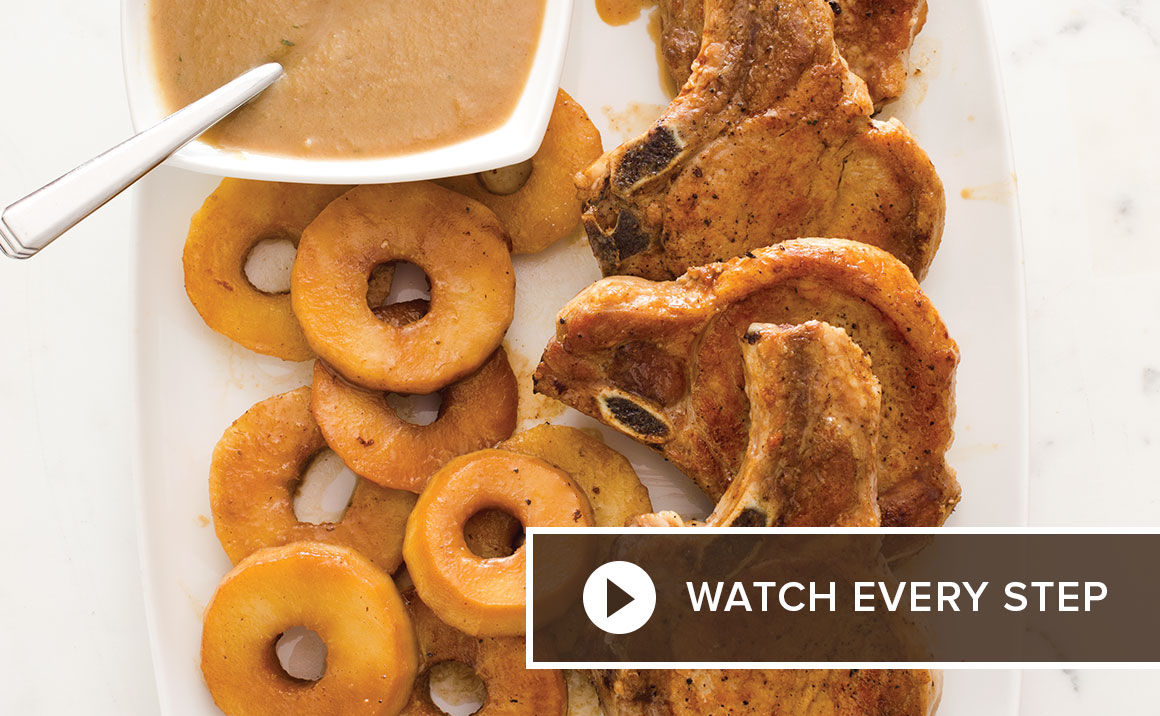 French-Style Pork Chops with Apples and Calvados