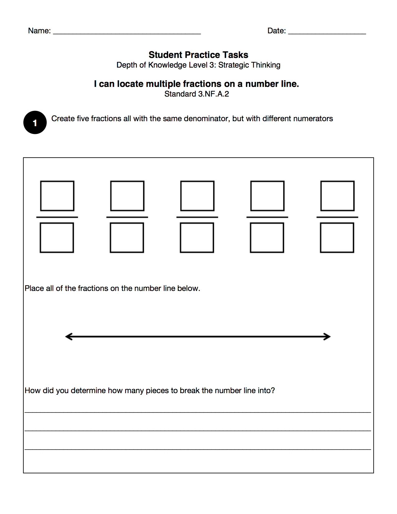 worksheet Create A Number Line 3 nf 2 fractions and number lines math operations favorite