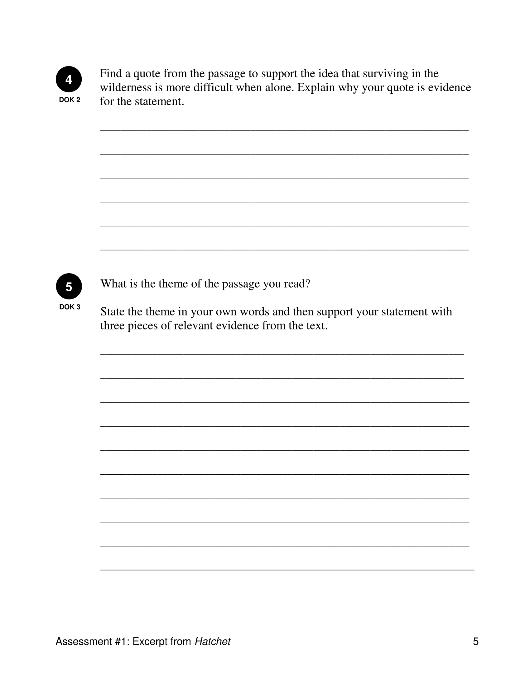 Worksheets Hatchet Worksheets rl 7 1 evidence in literature reading 7th grade full resource contains