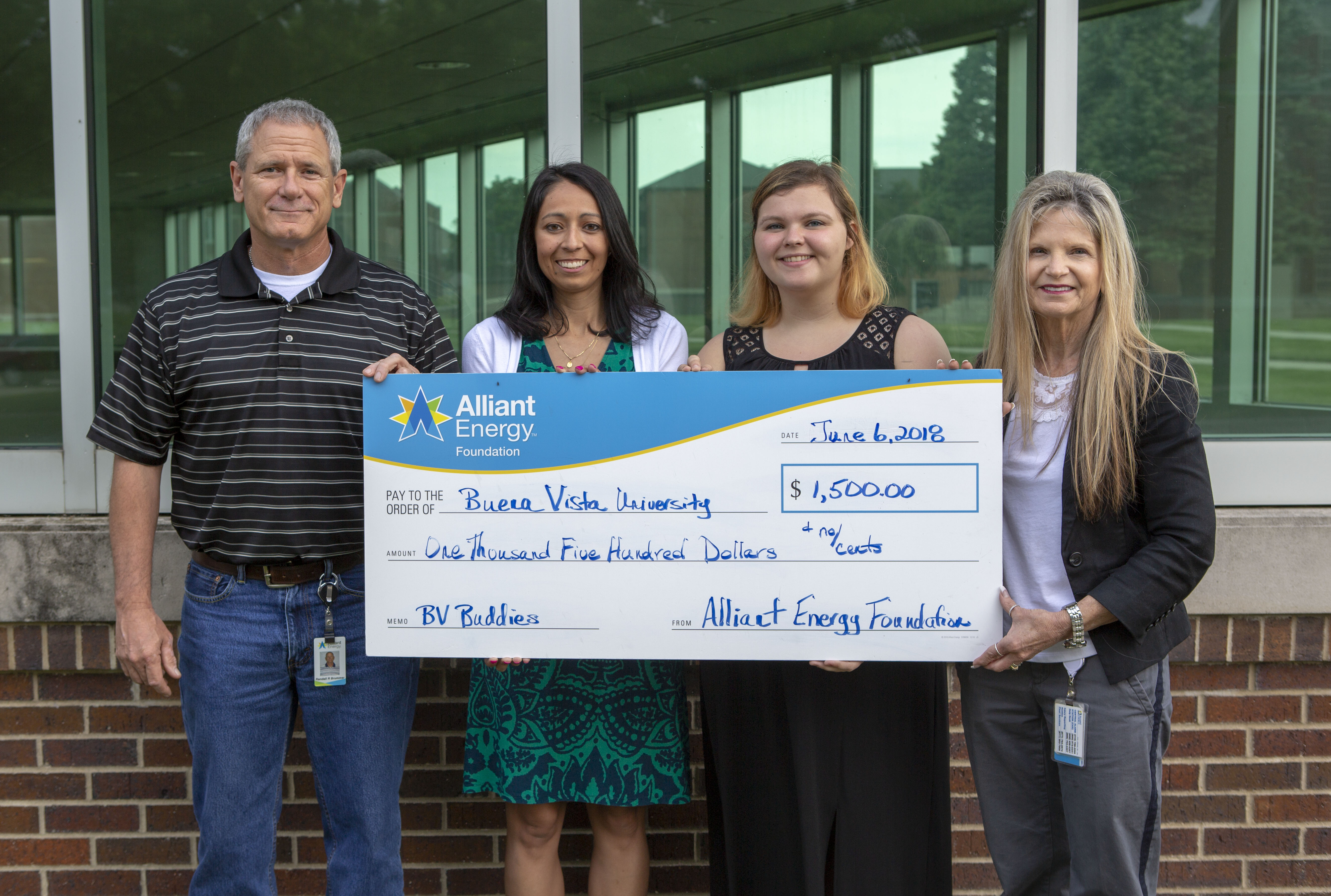 BV Buddies Mentoring Program Receives Grant from Alliant Energy Foundation