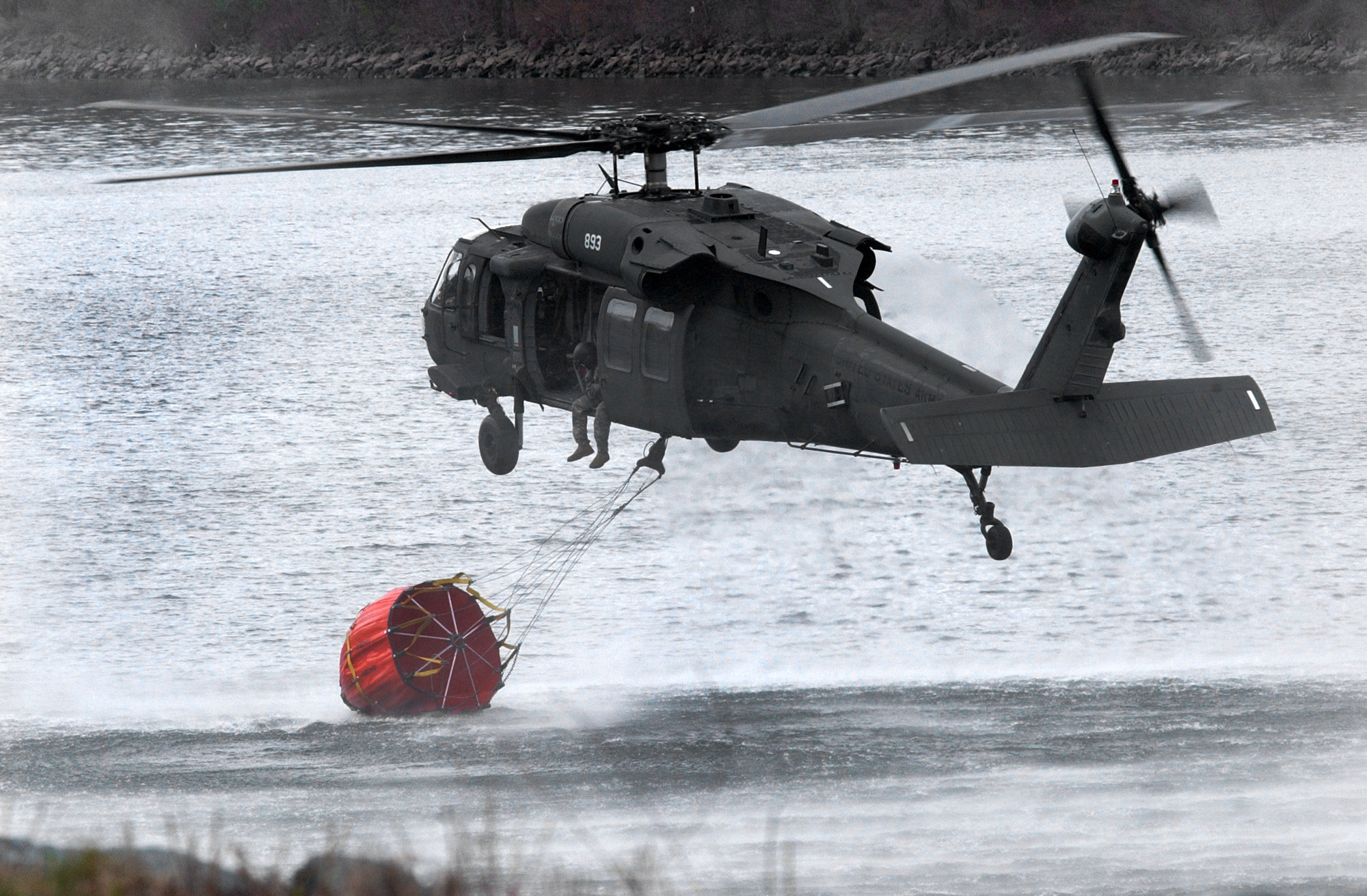 Long Island Army National Guard Helicopters Conduct Fire Bucket