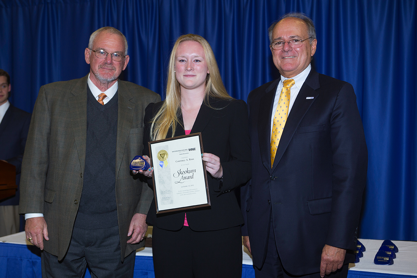 Courtney Ross Receives Skookum Award at Western New England University
