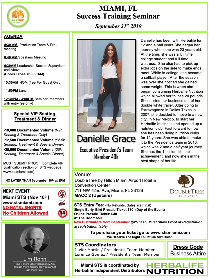 Miami STS: September 2019 Banner