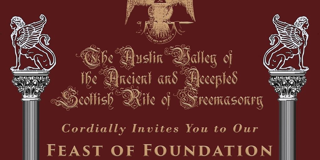 2020 Austin Scottish Rite Feast of Foundation Dinner and Banquet Banner