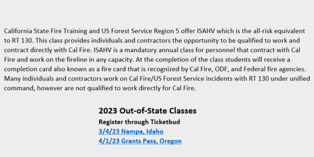 3/4/23 "Nampa, ID" California Incident Safety Awareness for Hired