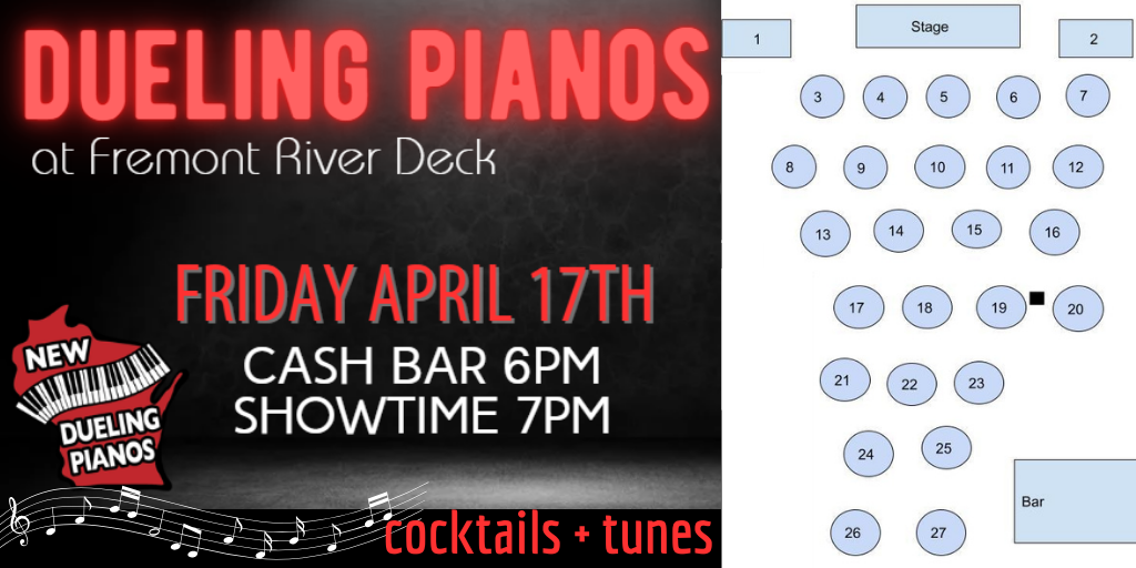 N.E.W Dueling Pianos @ Fremont River Deck Banner