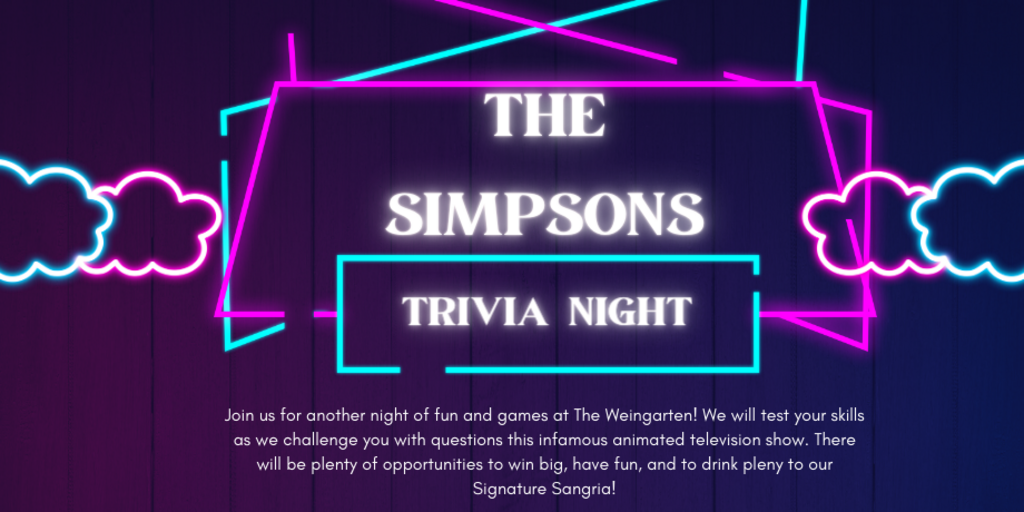 Simpsons Trivia Night  Banner