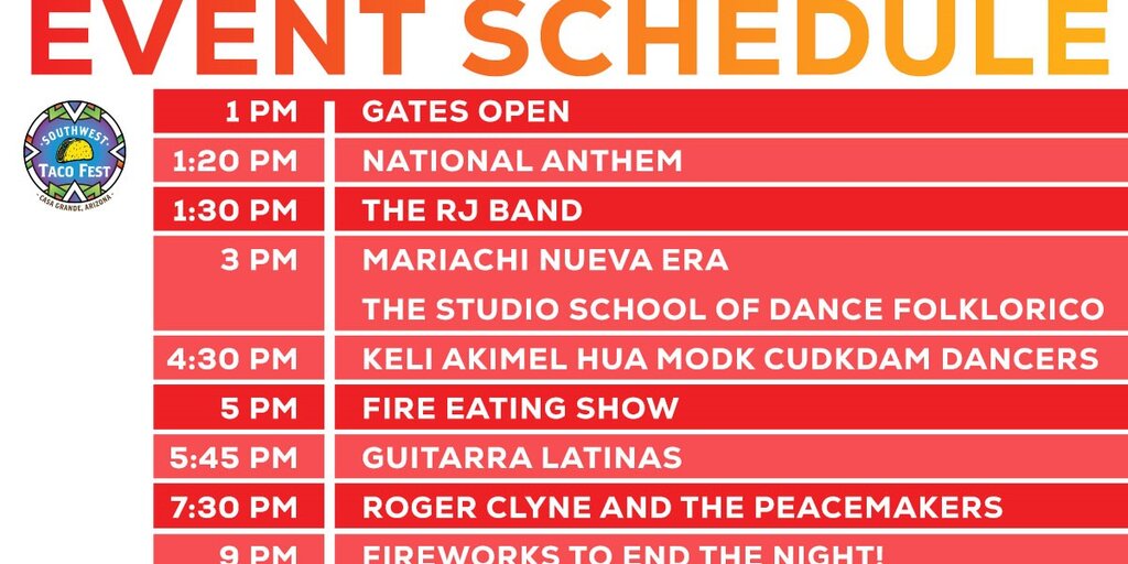 2024 Casa Grande Southwest Taco Fest  Banner