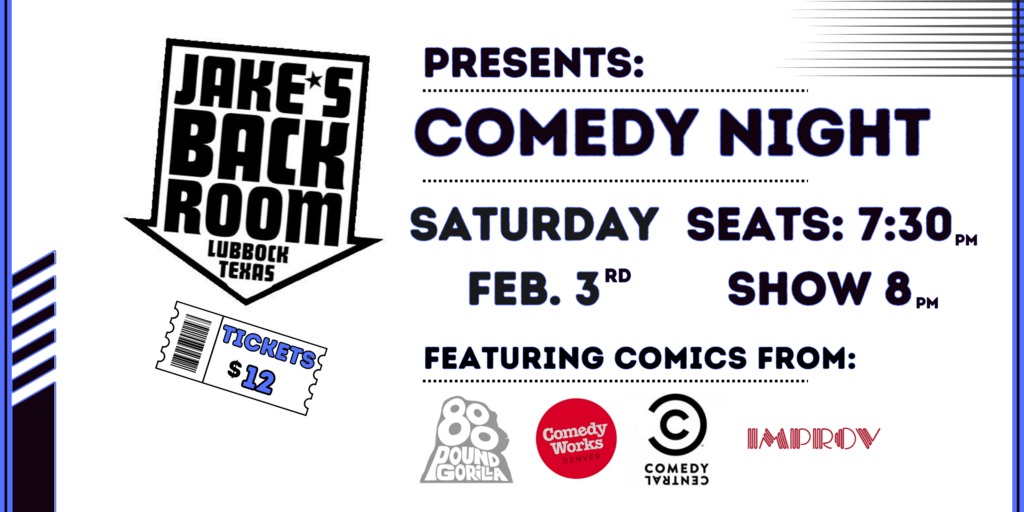 Comedy Night at Jake's Backroom Banner