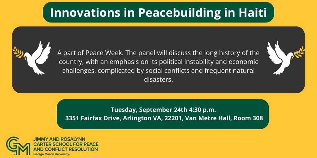 Innovations in Peacebuilding in Haiti Banner