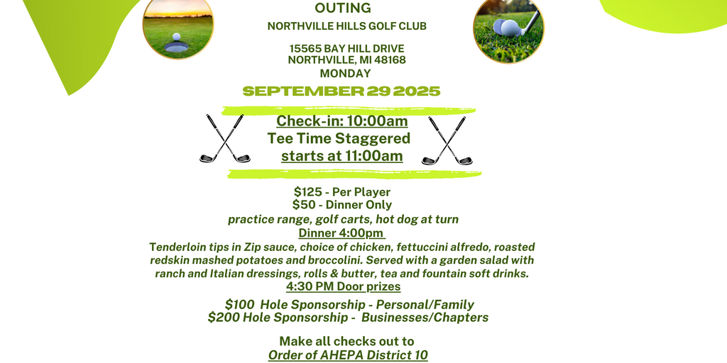 District 10 Golf Outing Banner