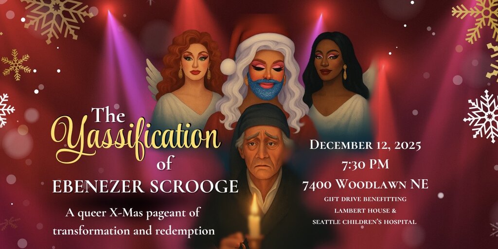 Drag Church: The Yassification of Ebenezer Scrooge Banner